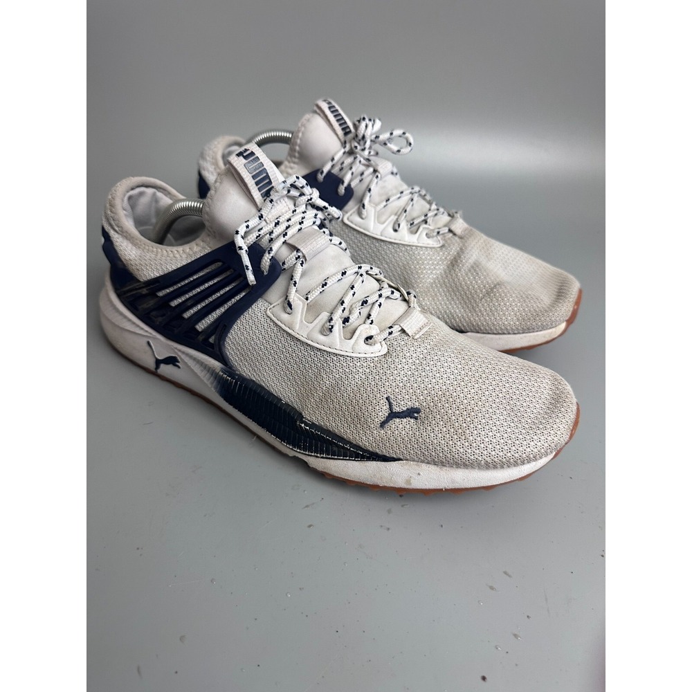 Puma Pacer Next Cage‎ Mens Sneakers White Navy Blue Running Shoes Size 14